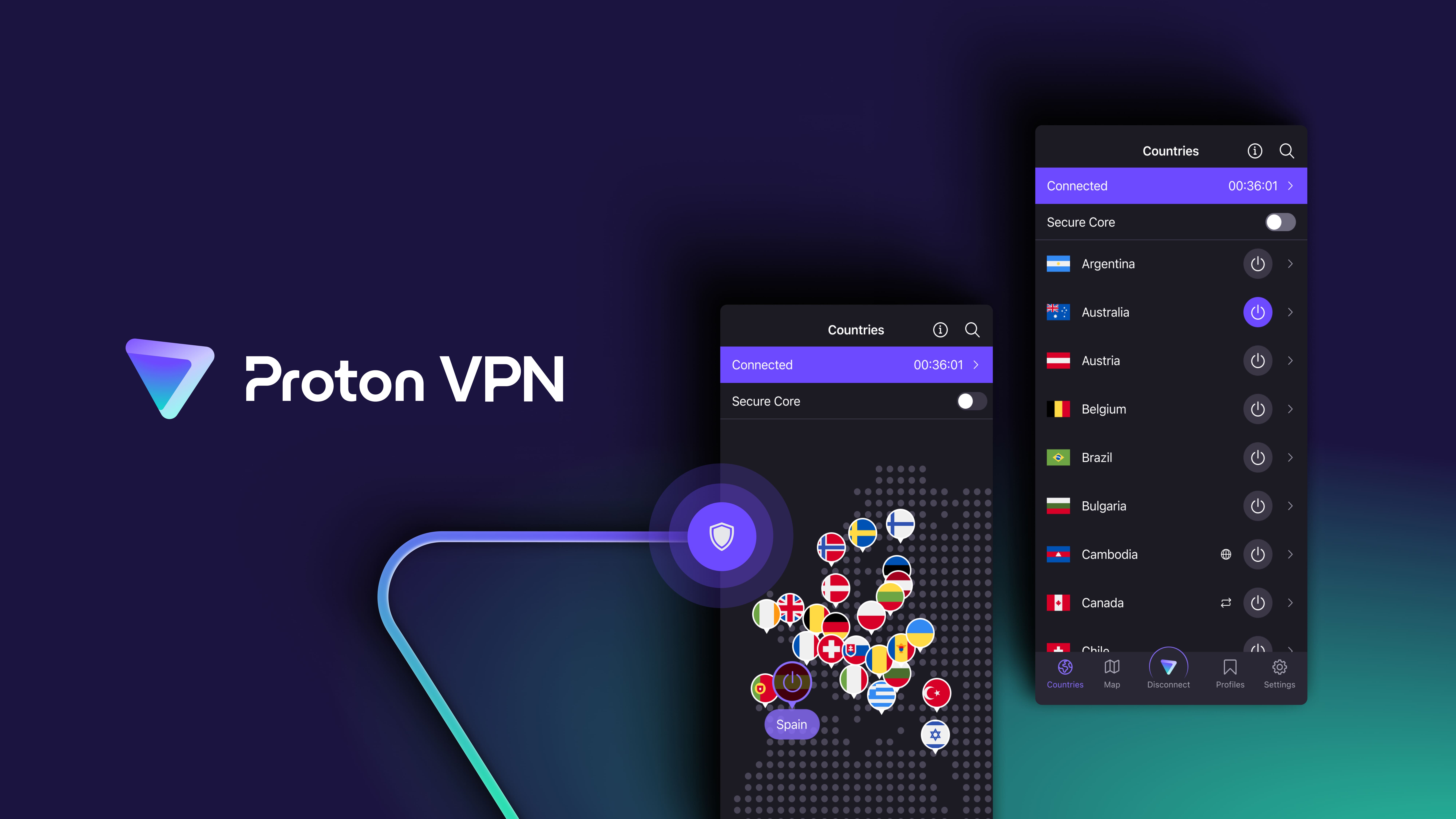 ProtonVPN - Visuel mobile